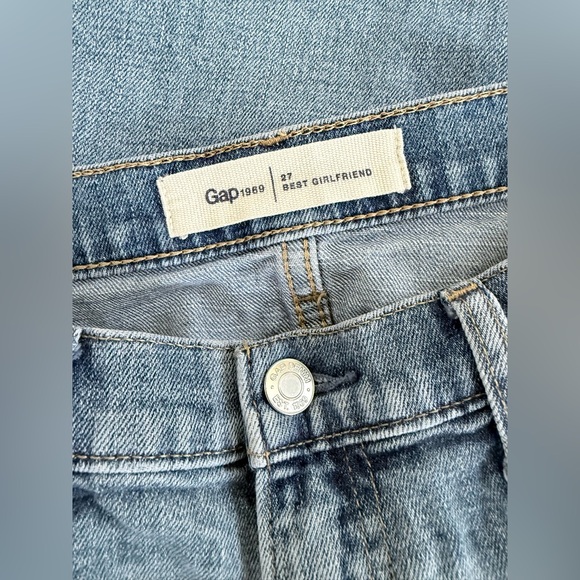 GAP || Best Girlfriend Mid-Rise Straight Leg Blue Jeans. Sz. 27 - Picture 5 of 10